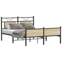 Bedframe zonder matras hout sonoma eikenkleurig 150x200 cm - thumbnail