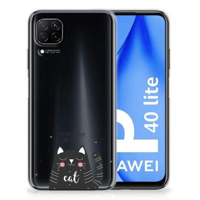 Huawei P40 Lite Telefoonhoesje met Naam Cat Good Day Huawei P40 Lite Telefoonhoesje met Naam Cat Good Day