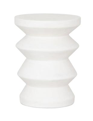 MUST Living Krukje 'Zig Zag' Cement, 34cm, kleur Wit