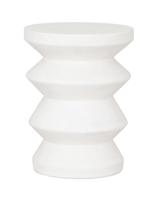 MUST Living Krukje 'Zig Zag' Cement, 34cm, kleur Wit - thumbnail