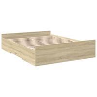Bedframe met lades bewerkt hout sonoma eikenkleurig 180x200 cm - thumbnail