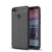 Voor Huawei Honor 10 Lite Litchi textuur zachte TPU beschermende Case (zwart) - thumbnail
