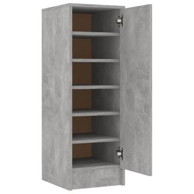 VidaXL Schoenenkast 32x35x92 cm bewerkt hout betongrijs VidaXL Schoenenkast 32x35x92 cm bewerkt hout betongrijs