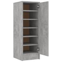 VidaXL Schoenenkast 32x35x92 cm bewerkt hout betongrijs - thumbnail