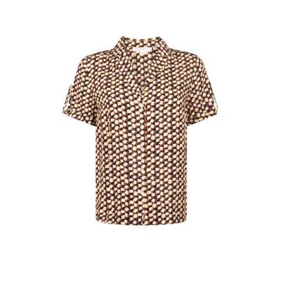 Tramontana blouse met all over print beige/rood/zwart