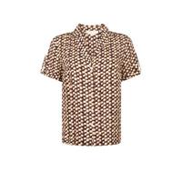 Tramontana blouse met all over print beige/rood/zwart - thumbnail