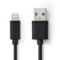 Sync and Charge-Kabel | Apple Lightning 8-Pins Male - USB-A Male | 2,0 m | Zwart - thumbnail