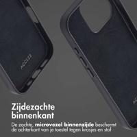 Accezz MagSafe Leather Backcover voor iPhone 16 Pro Telefoonhoesje Zwart - thumbnail