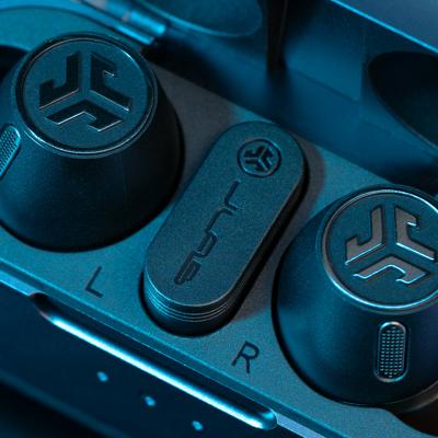 JLab Epic Lab Edition Smart Active Noise Cancelling oordopjes met hybride dubbele drivers, Bluetooth LE Audio, ruimtelijke audio, 56+ uur speeltijd, IP55 echte draadloze oordopjes, draadloos of USB-C