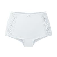 Heuppants van bio-katoen met elastaan, Wit Maat: 38 - thumbnail