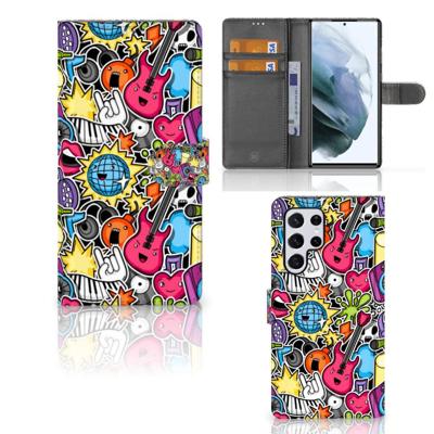 Samsung Galaxy S22 Ultra | Wallet Case | met Pasjes | Punk Rock