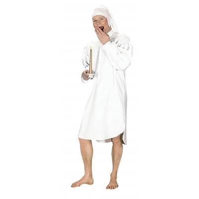 Wit Ouderwets Nachthemd Voor Heren M/l (One Size)