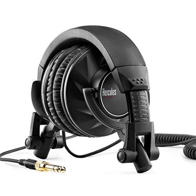 Hercules DGP DJ60 DJ Over Ear koptelefoon Kabel Zwart Vouwbaar