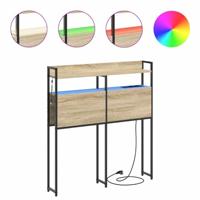 Hoofdbord met plank met opslag Sonoma eiken 100 cm Bewerkt hout - thumbnail