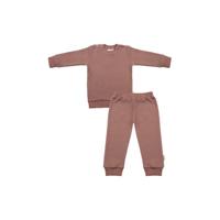 Little Indians pyjama met structuur oudroze - thumbnail