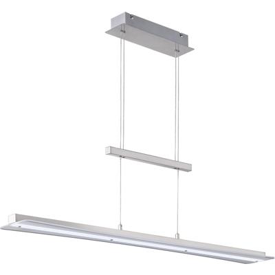 LED Hanglamp Rechthoek - Dimbaar 18W - Mat Nikkel - Aanpasbare Kleur