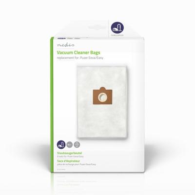 Nedis Stofzuigerzak | 4 Stuks | Synthetisch | voor Puzer Eeva/Easy | Wit | 1 stuks - DUBG220PUZ4 DUBG220PUZ4