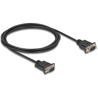 Delock Aansluitkabel Serieel [1x RS232-stekker - 1x RS232-stekker] 2 m Zwart - thumbnail