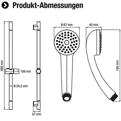 Cornat Douchegarnituur Amarela 1S Chr - TECB3458