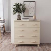 Dressoir HAMAR 79x40x80 cm massief grenenhout honingbruin - thumbnail