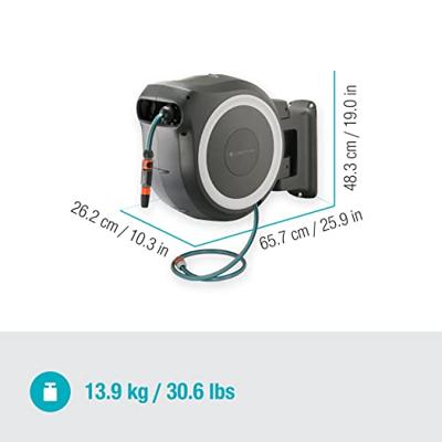 Gardena wandslangenbox 35 meter rollup wit - thumbnail