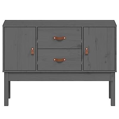 Dressoir 110x40x78 cm massief grenenhout grijs - thumbnail