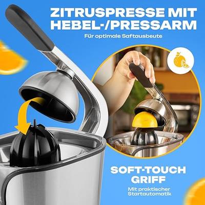 Profi Cook PC-ZP 1154 Citruspers 160 W RVS, Zwart