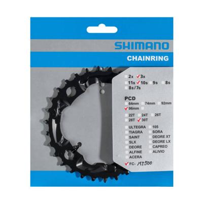 Shimano kettingblad deore fc-mt500 30t 10v zwart