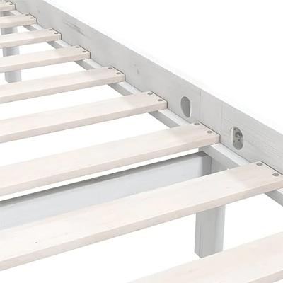 Bedframe massief grenenhout wit 200x200 cm Bedframe massief grenenhout wit 200x200 cm