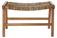 Kruk DKD Home Decor 65 x 47 x 40 cm Natuurlijk Teakboom Plastic Lichtbruin - thumbnail