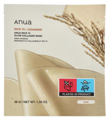 Anua Rice 70 + Ceramide Glow Collagen Mask 38 g