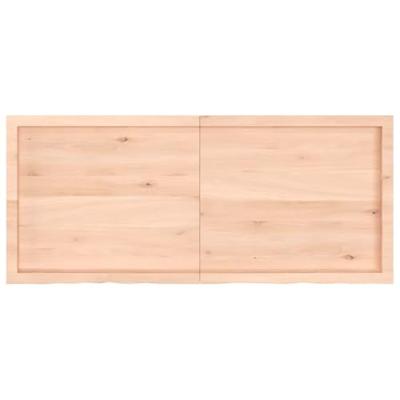Tafelblad 140x60x(2-4) cm onbehandeld massief eikenhout