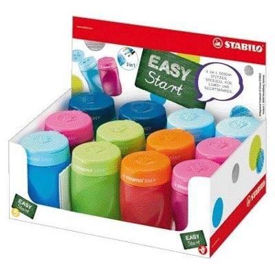 STABILO EASYsharpener Handmatige puntenslijper Verschillende kleuren | 12 stuks