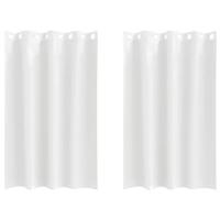 VidaXL Zwart-out gordijnen met ringen 2 pcs puur wit 175 x 140 cm - thumbnail