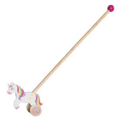 Goki houten duwfiguur eenhoorn