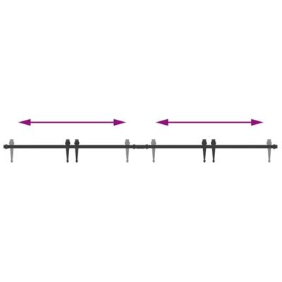 VidaXL Ophangset voor schuifdeur 200 cm koolstofstaal VidaXL Ophangset voor schuifdeur 200 cm koolstofstaal