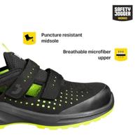 Safety Jogger Modulo S1PS Sandal | Zwart/Geel | Maat 37 - 5401124788952 - thumbnail