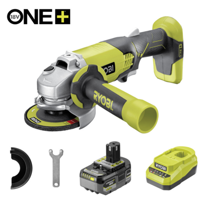 Ryobi R18AG-1C40GP | 18V | Li-ion | Haakse slijper | set | 1x 4,0Ah accu | in tas | 115mm - 5133006908 Ryobi R18AG-1C40GP | 18V | Li-ion | Haakse slijper | set | 1x 4,0Ah accu | in tas | 115mm - 5133006908