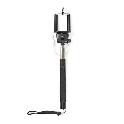 Uitschuifbare Selfiestick | Bedrade sluiterknop | Antislip Handgreep | Veiligheidskoord