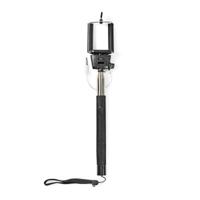 Uitschuifbare Selfiestick | Bedrade sluiterknop | Antislip Handgreep | Veiligheidskoord - thumbnail