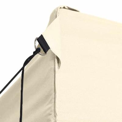 Partytent met 4 zijwanden inklapbaar 3x4 m staal crme - thumbnail