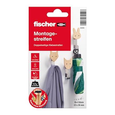 Fischer 545956 Dubbelzijdige kleefpads 19 stuk(s)
