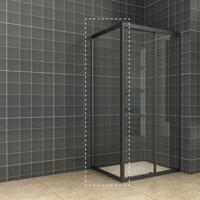 Zijwand Aqua Splash Voor Schuifbare Douchedeur 80x200 cm 8 mm NANO Mat Zwart Aqua Splash - thumbnail