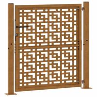 Poort met kruisontwerp 105x105 cm weervast staal - thumbnail