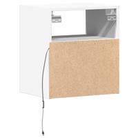 Tv-wandmeubel met LED-verlichting 180x31x45 cm wit - thumbnail