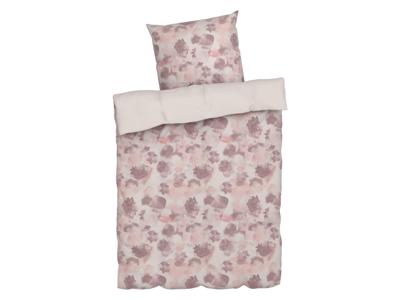 LIVARNO home Satijnen dekbedovertrek 140 x 200 cm (Aquarel/rosé)