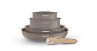Kookgereiset - Geschikt voor alle kookplaten inclusief inductie - ARTHUR MARTIN - AM9192 - Aluminium met keramische coating - 5-delig - Taupe - thumbnail