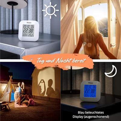 Mebus 51511 Wekker Zendergestuurd Wit