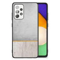 Samsung Galaxy A52 | A52s (5G/4G) Houten Print Telefoonhoesje Wood Concrete - thumbnail