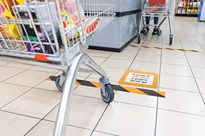 Durable 180804 Vloermarkeringshoes A4, verwijderbaar Geel 10 stuk(s) (l x b x h) 314 x 401 x 314 mm